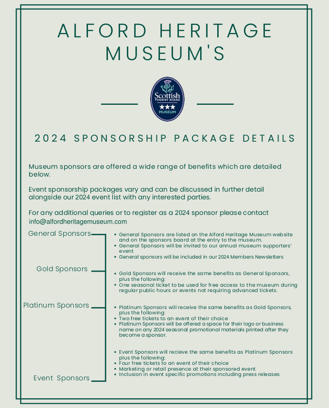 Information About Sponsorship Offers - Please get in touch if additional details are needed.